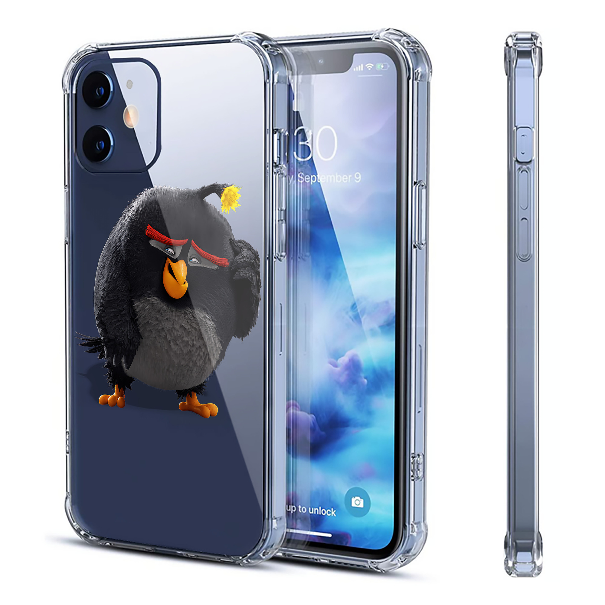 （画像用） Angry Birds アングリーバード 【iPhone 12シリーズ対応】透明スマホケース（クリアソフトケース）